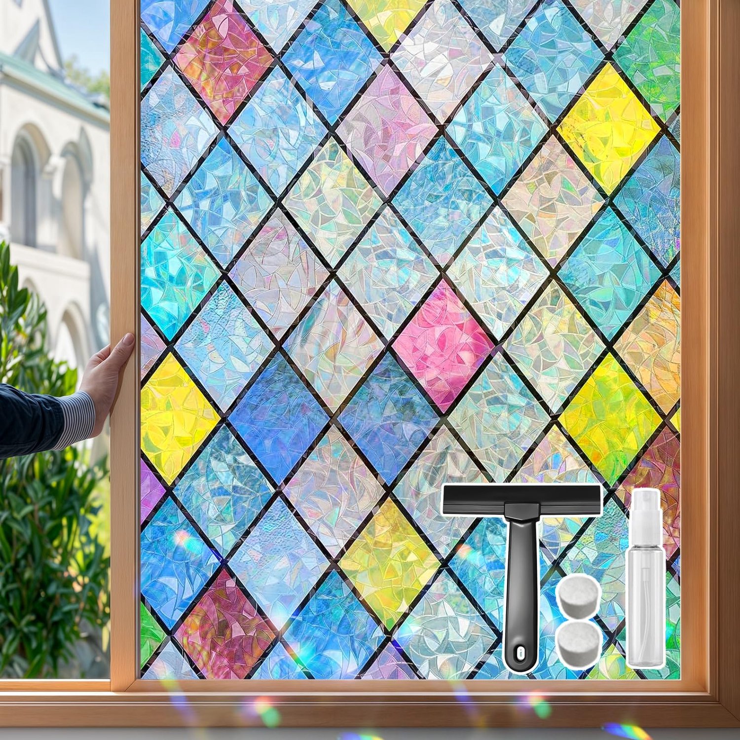 Decoratieve Raamfolie met Diamantpatroon