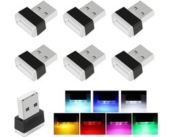 USB auto sfeerverlichting - 7 kleuren LED - Mini interieur lamp - Geluid controle - USB-nachtlampjes - Decoratie voor auto