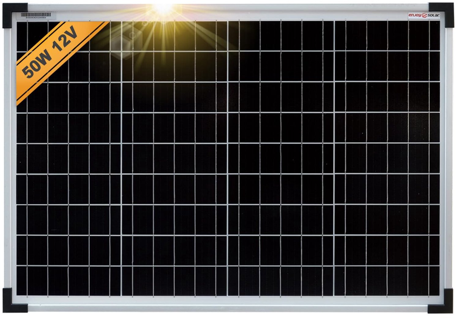 Zonnepaneel 50W 12V - Hoge efficiëntie met PERC-technologie