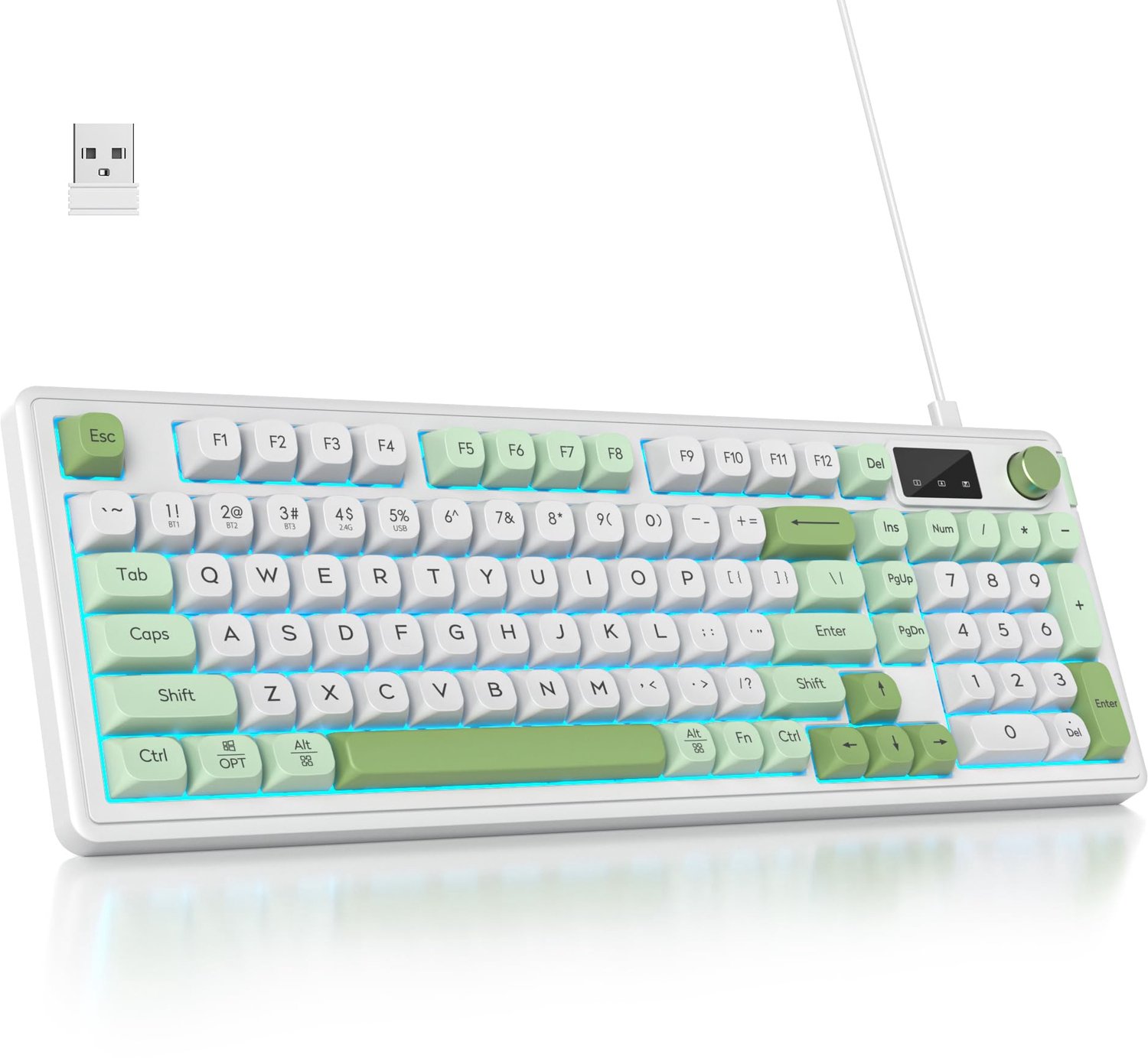 96% Draadloos Mechanisch Toetsenbord met RGB Verlichting