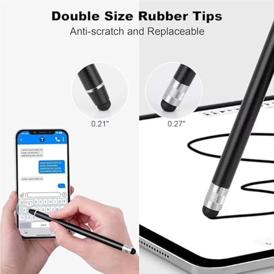 2-in-1 Stylus Pen voor Touchscreen, Set van 2 — afbeelding 2