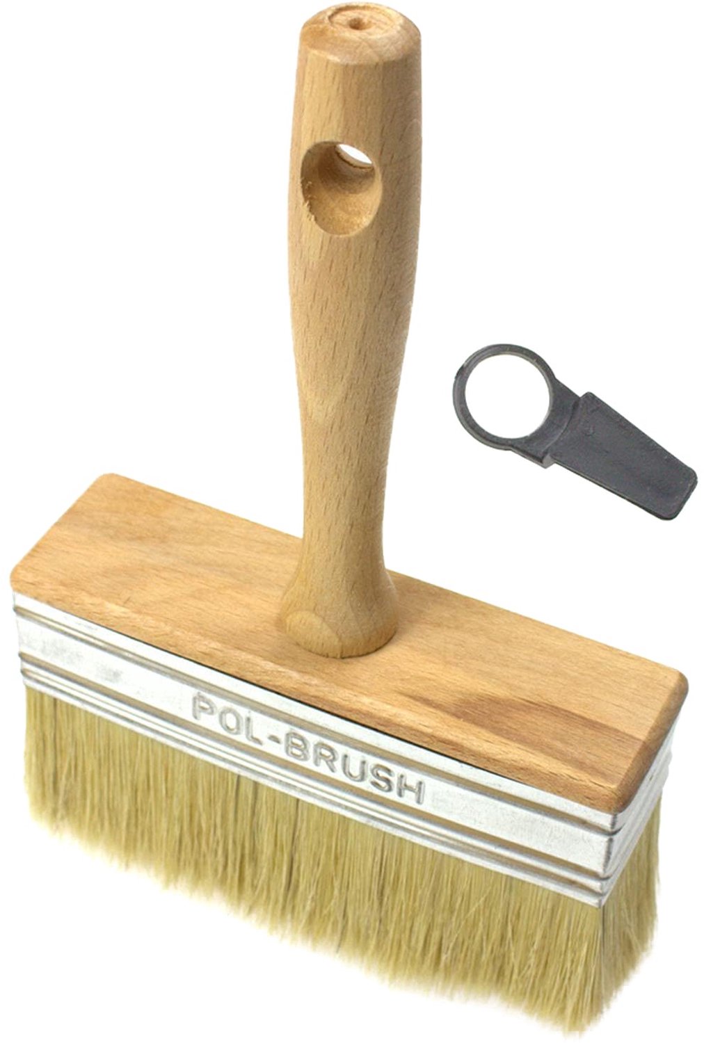 Verfkwast met Natuurlijk Witte Haren (40x140 mm)
