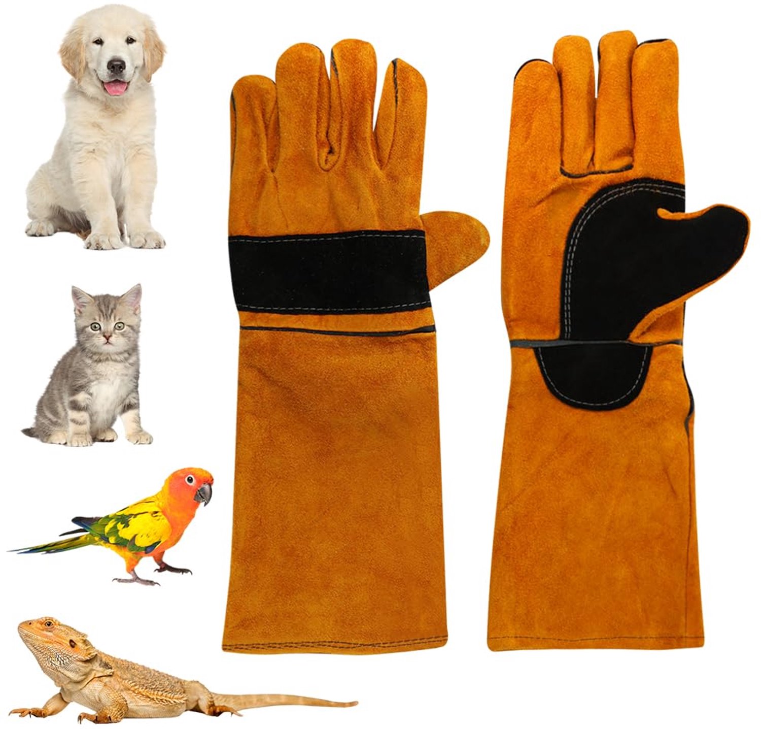 Dierenbeschermhandschoenen van Koeienleer voor Betrouwbare Bescherming