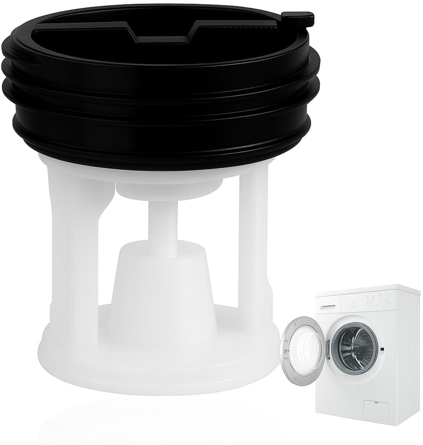 Pluisfilter - Vervangingsfilter voor Afvoerpompbescherming - Eenvoudige Installatie - Robuuste Materialen - Universele Compatibiliteit - Duurzaam - Afvoerpompfilter