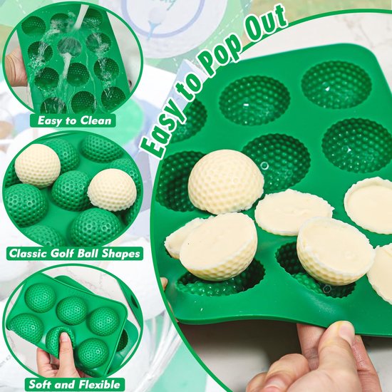Golfbal Chocoladevorm Silicone Set van 2 — afbeelding 3