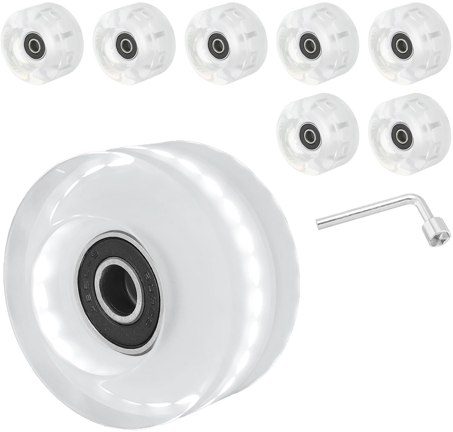 Set van 8 Skateboard Wielen met Lagers en Tool Kit voor Rolschaatsen