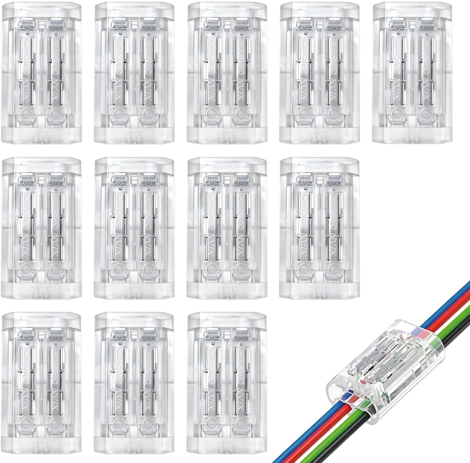 12 Stuks Solderen Vrije 4-Pin Kabelverbinder