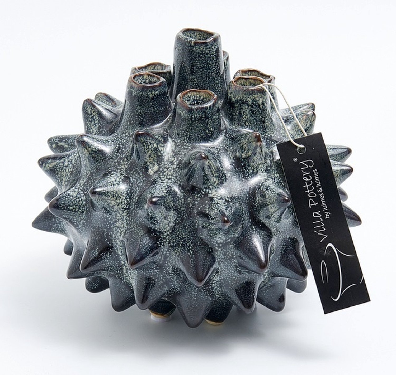 Villa Pottery Pickle vaas Framboos 17x17x14,5 blauw