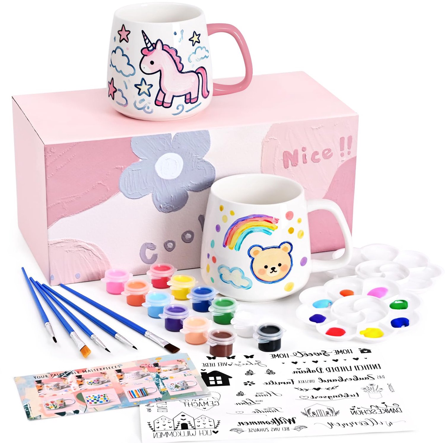 Keramische Schilderset voor Mokken - Creatieve Geschenkset
