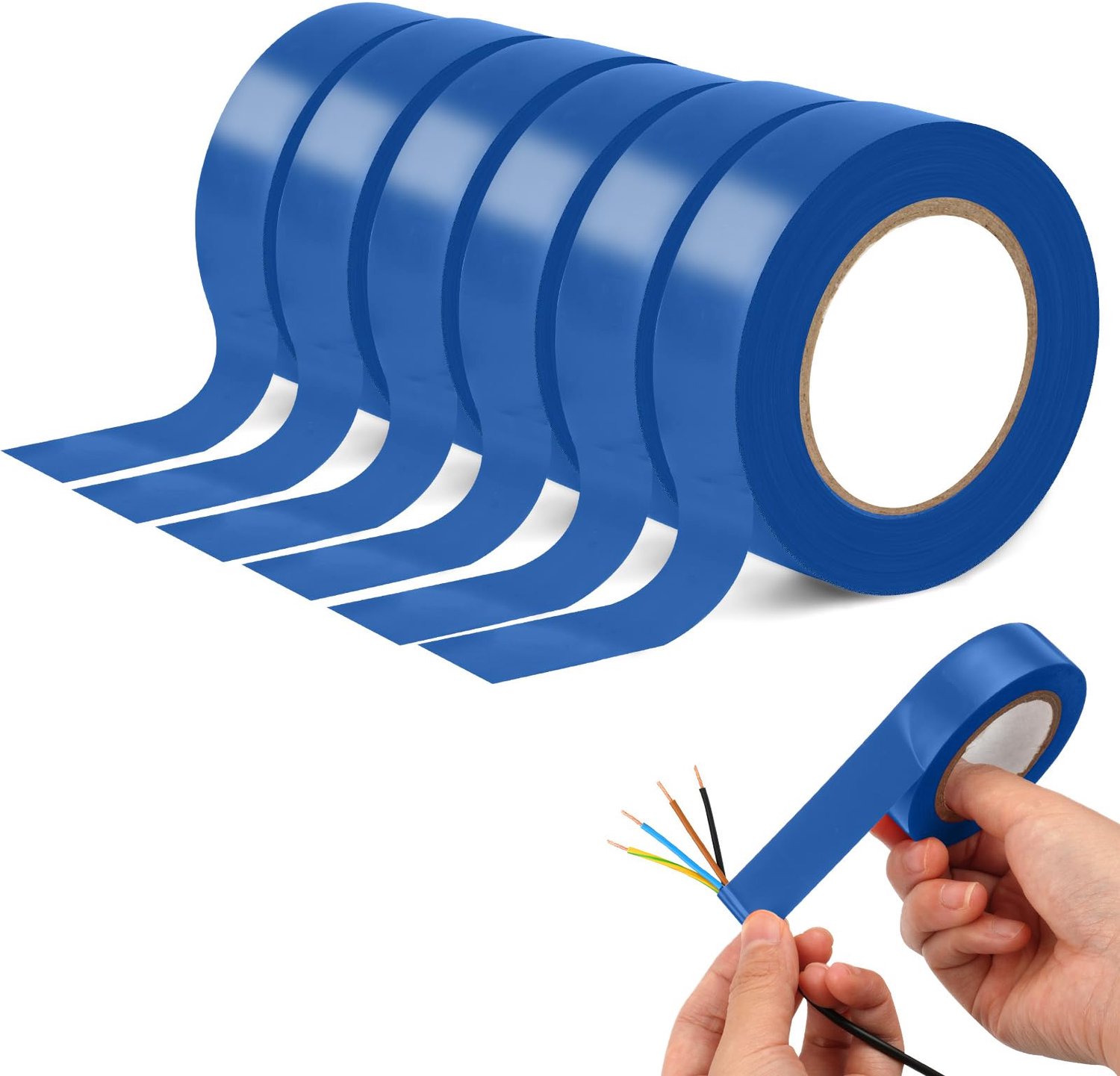 Set van 6 PVC Isolatietape voor Elektrisch Gebruik