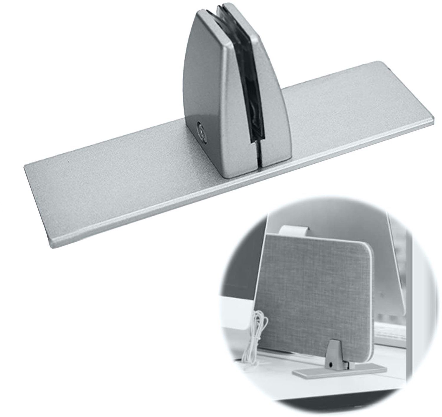 Bureau Scheidingsklem voor Spatscherm met Aluminium Houder
