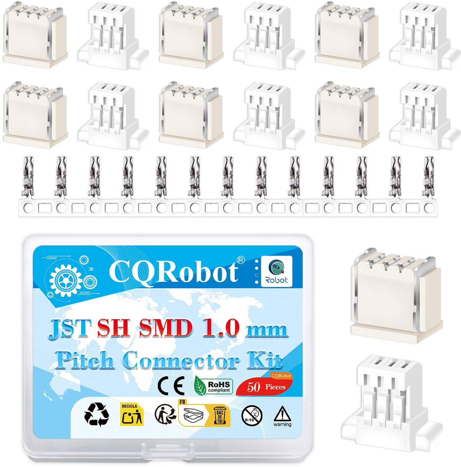 JST SH SMD 3-Pins Elektronische Aansluitingen Set van 50