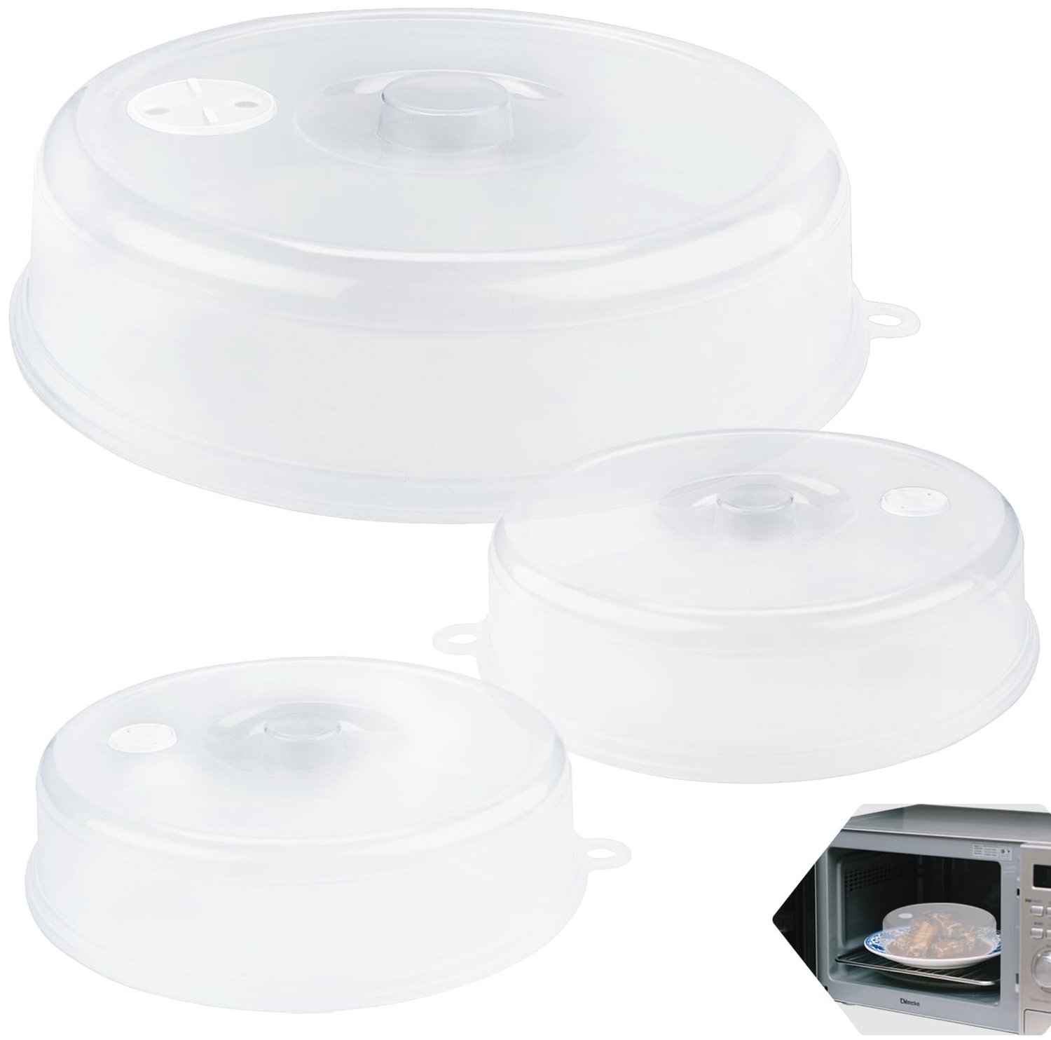 Set van 3 Magnetron Deksel voor Voedsel