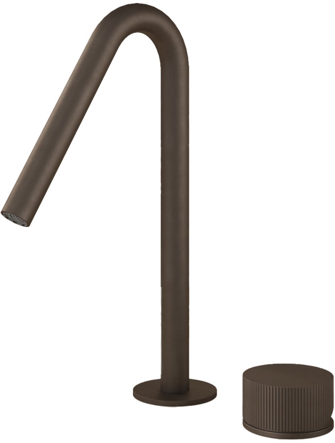 Hotbath Guy GY023R Row wastafelkraan 2-gats met draaibare uitloop tuscan bronze