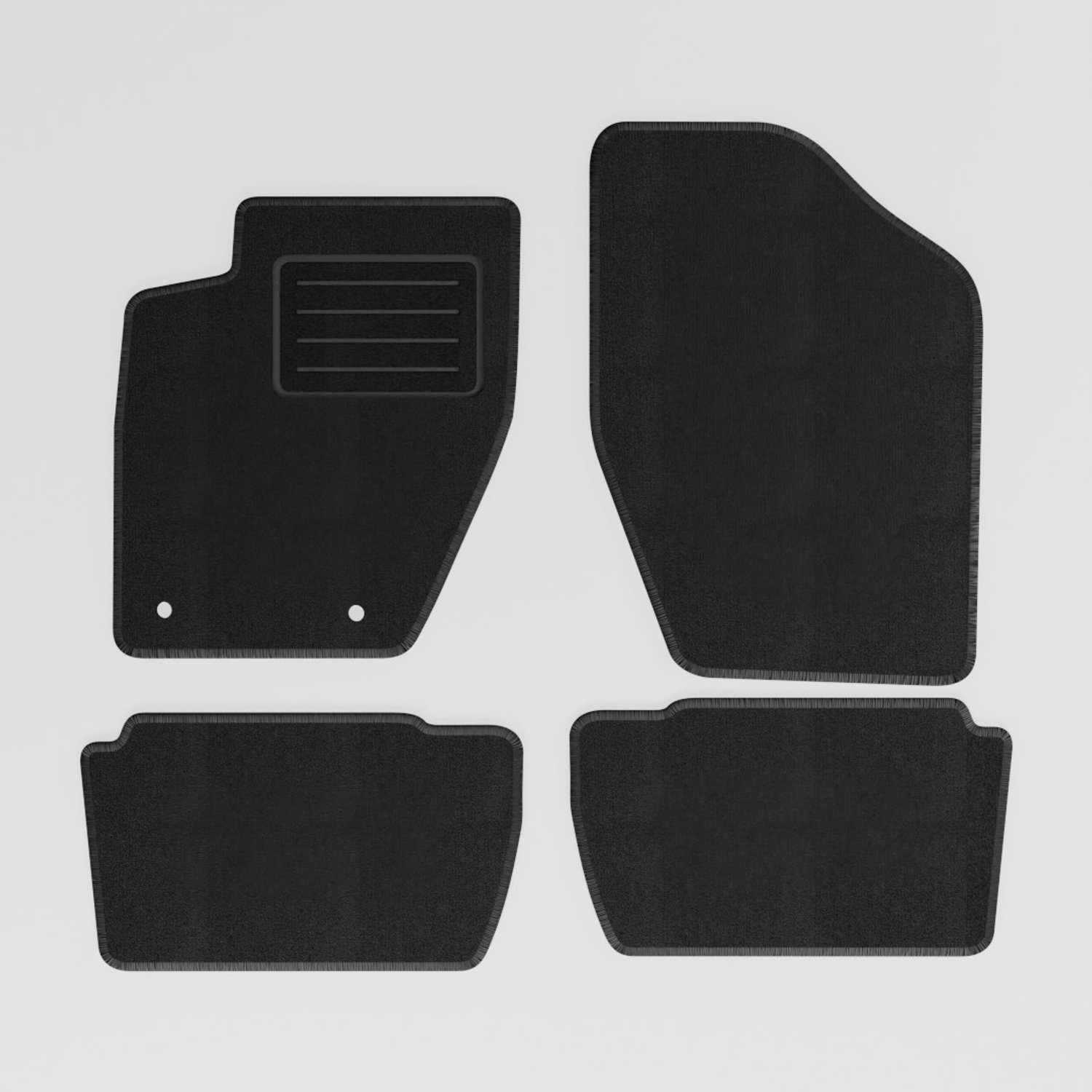 Mats4all | Naaldvilt automatten passend voor Peugeot 307 2001-2009 | Antislip | Met versterking | 4-delig | Automatten | Mattenset