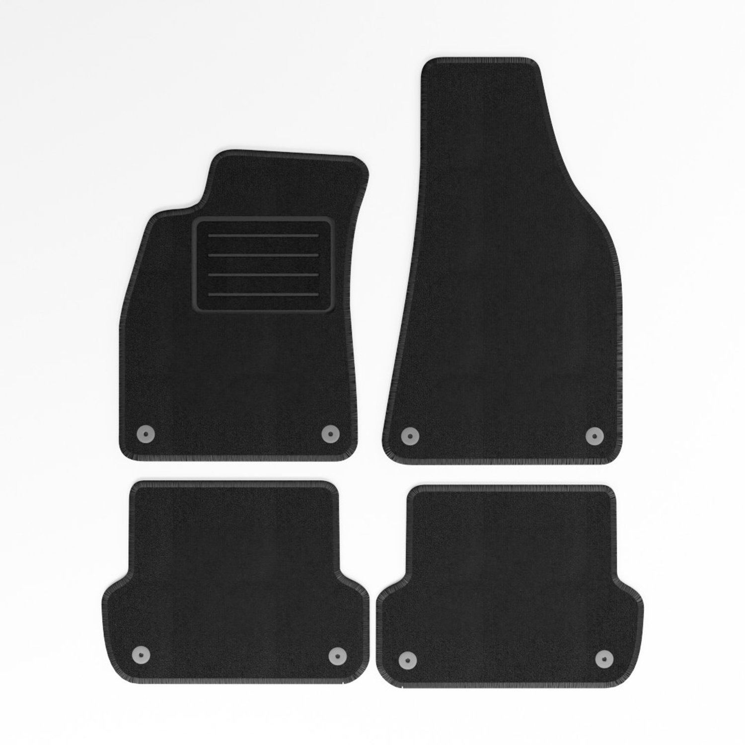 Mats4all | Naaldvilt automatten passend voor Audi A4 2001-2007 | Antislip | Met versterking | 4-delig | Automatten | Mattenset