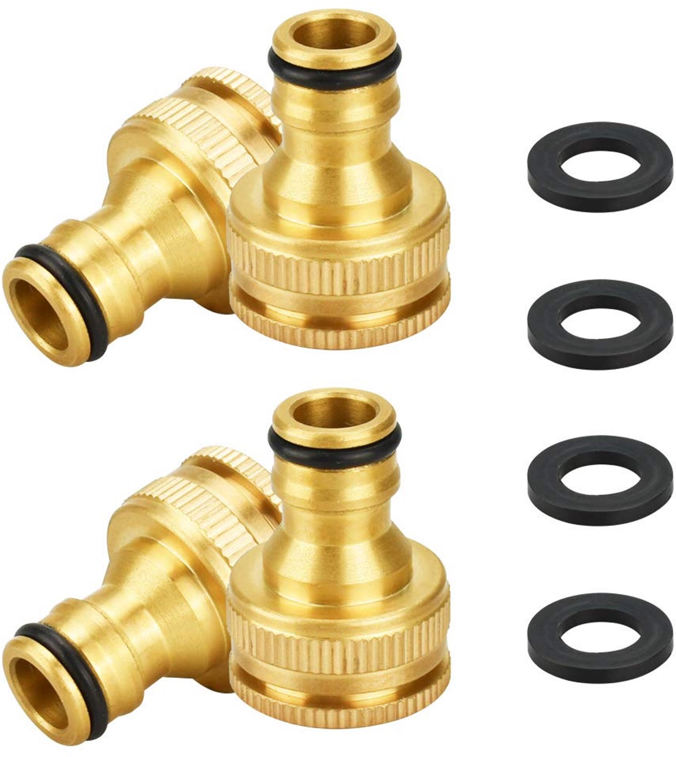 Slangaansluiting Snelle Verbinding - Kraanstuk - Kraan Adapter - Aansluiting Binnendraad - Set van 4 - Voor Tuinslang/Wasmachine - Kraanadapter