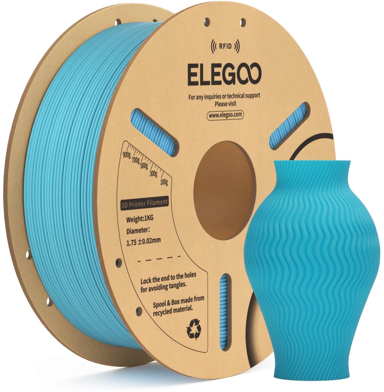 PLA Filament 1.75mm in Sky Blue voor 3D Printer