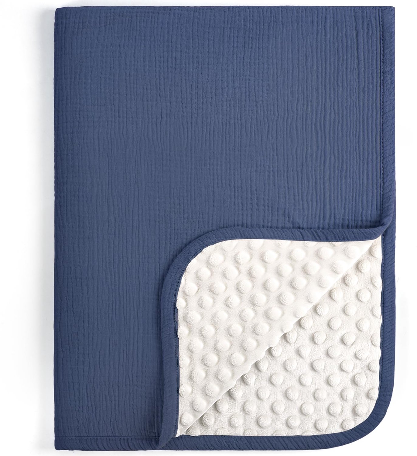 Baby Dekentje - Zachte Muslin en Dotted Fleece