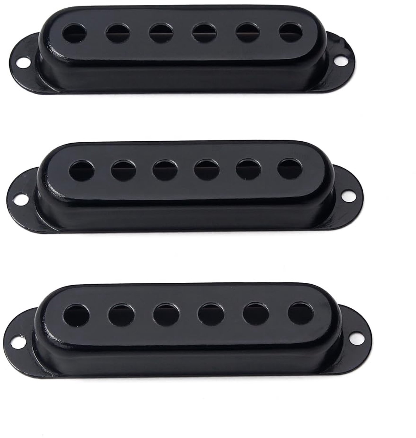 Set van 3 Zwarte Koperen Microfoon Covers voor St. Guitar