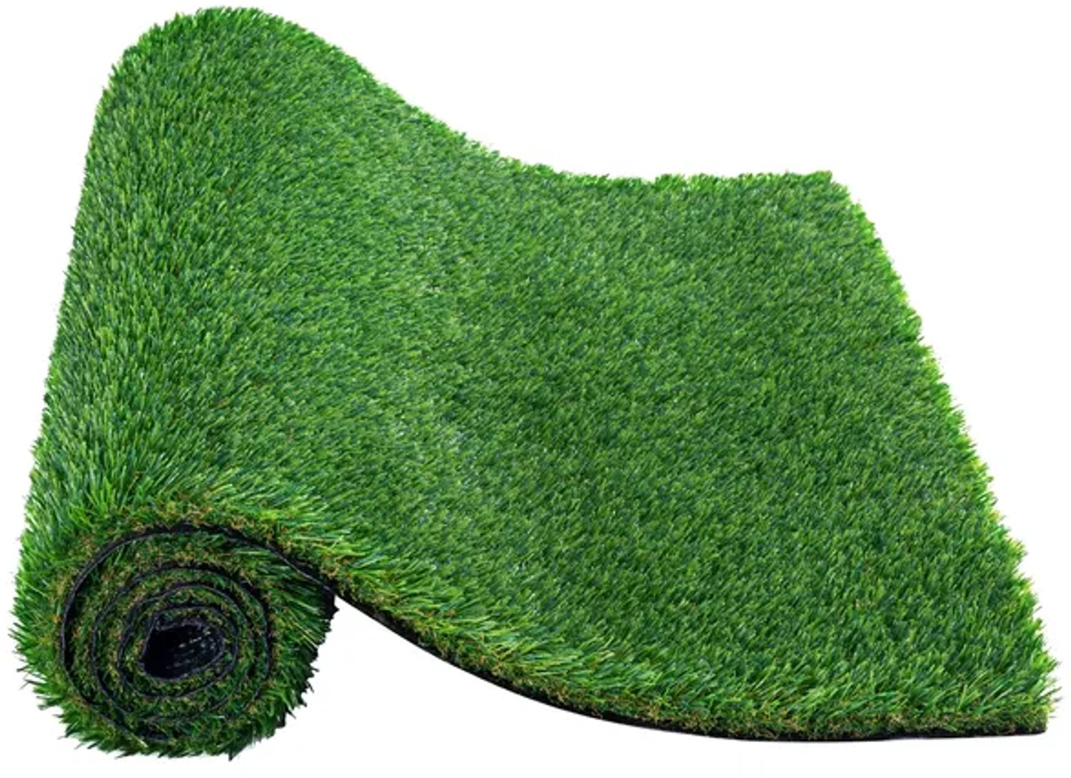 Kunstgras -0,9 x 1,5 m-35 mm poolhoogte-kunstgrastapijt met drainagegaten-Eenvoudig te reinigen-weerbestendig voor buiten-geschikt als deurmat, terrasdecoratie, gazon en hondenmat, geschikt -voor entree, tuin en diverse binnen- en buitentoepassingen