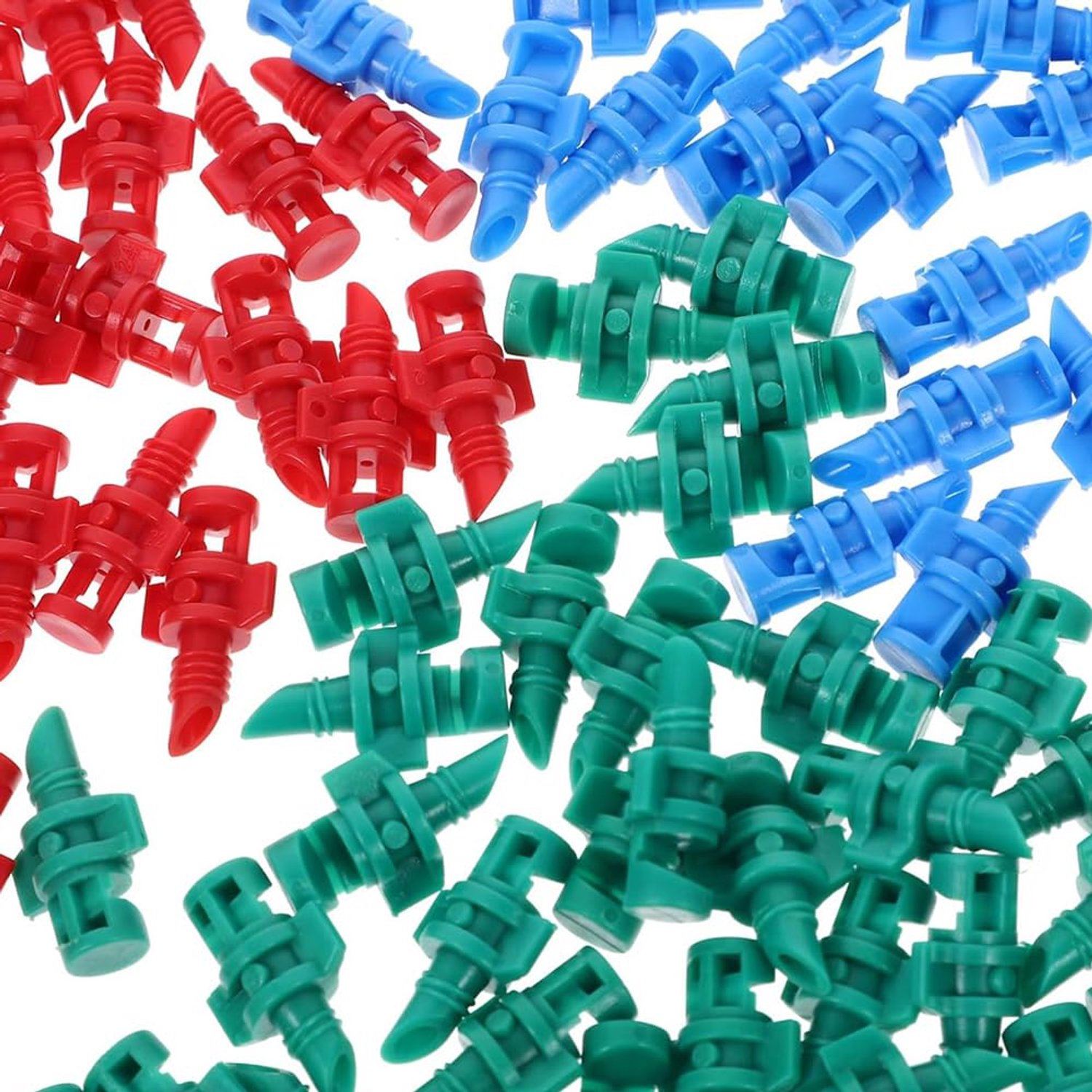 Sproeiers 150 Stuks - Verstelbare Nevelsproeiers 90/180/360 Graden - Tuinirrigatiesysteem - Hydrocultuurirrigatie - Materiaal POM - Werkdruk 1,5-3,5 kg - Micro-sproeier