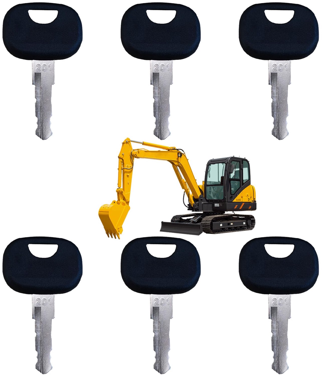 Set van 6 Universele Sleutels voor Bouwmachines