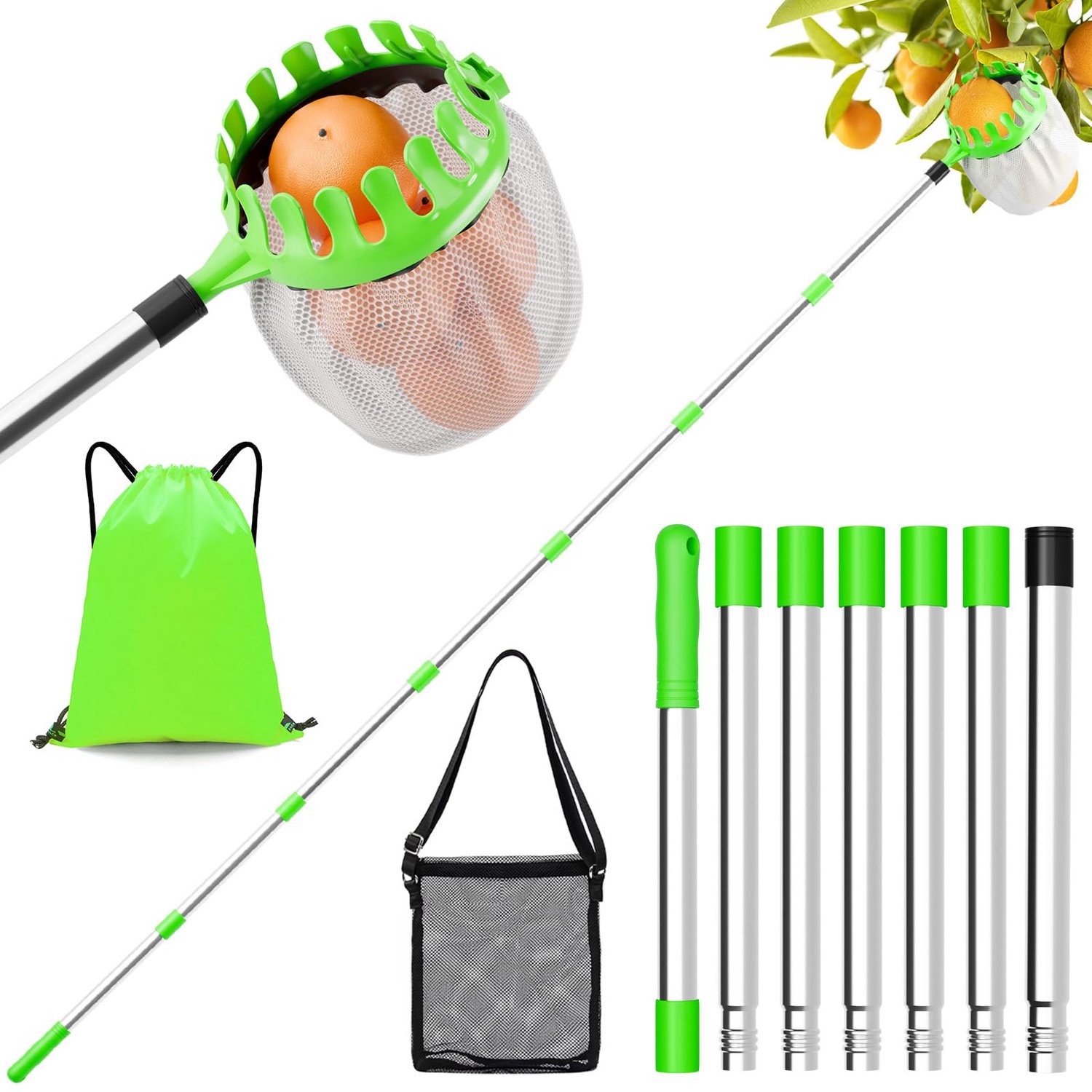 Telescopische Fruitplukker met 2,2 m Bereik