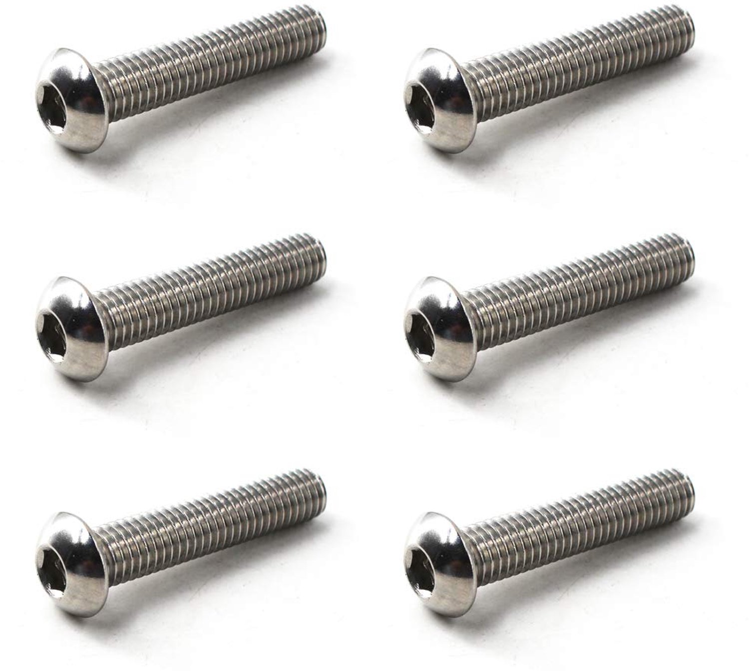 M12x35 RVS Knopkop Schroeven (Set van 6)