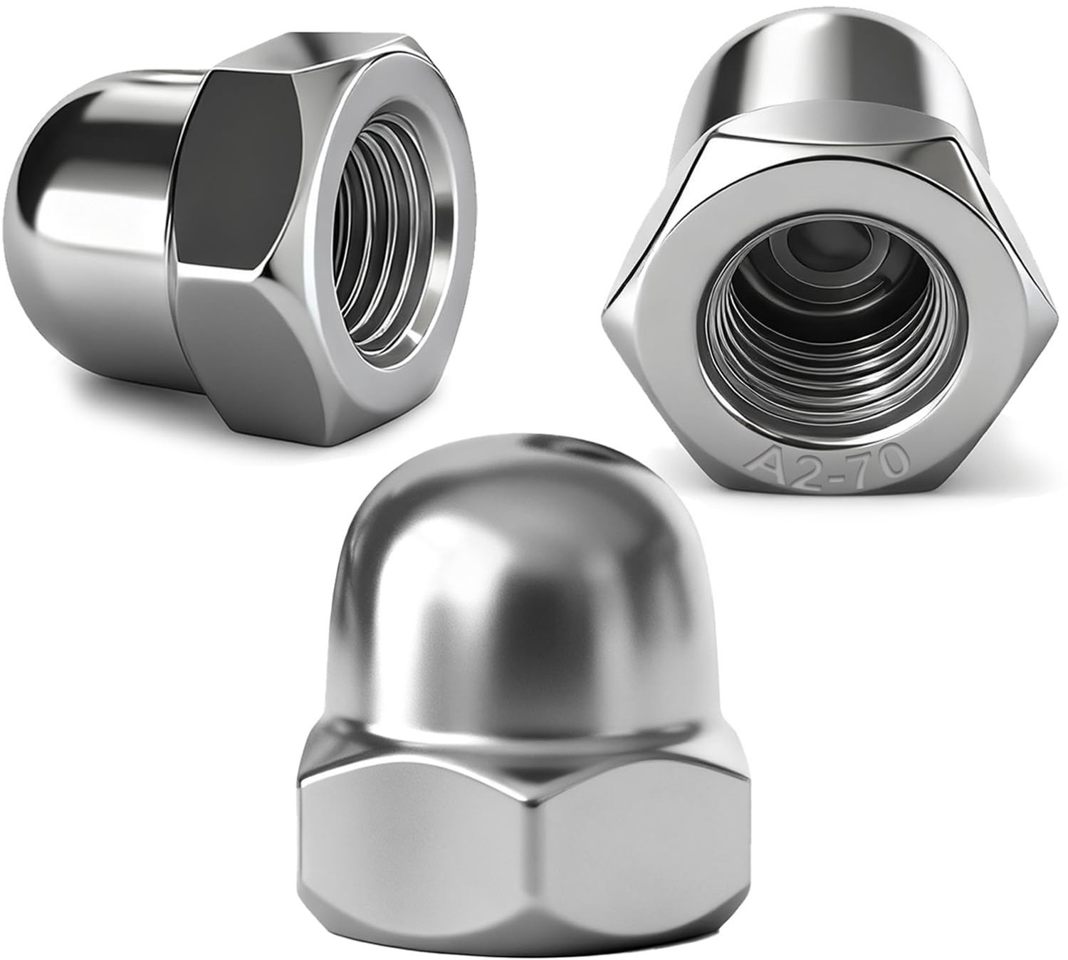 Set van 15 M12 RVS Zeskant Moeren DIN 1587