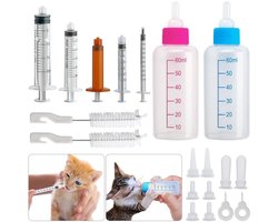 Pet Voedingsdispenser Kit met Vervangbare Tepels