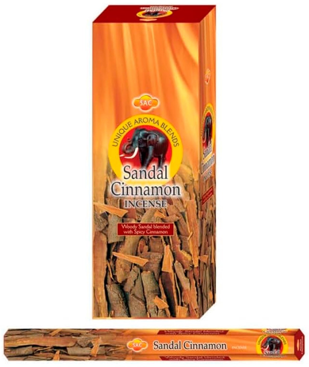Sandelhout & Kaneel Wierook - Set van 6 Hexagonale Dozen (120 Sticks)