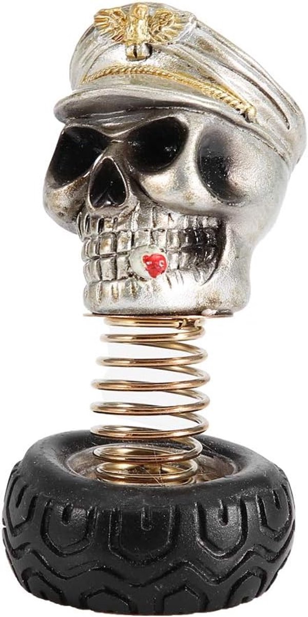 Dailygoods- Skull Ornament - Auto Decoratie - Skelet - Duurzaam Materiaal - Eenvoudig te Installeren - 8x4cm - Milieuvriendelijk