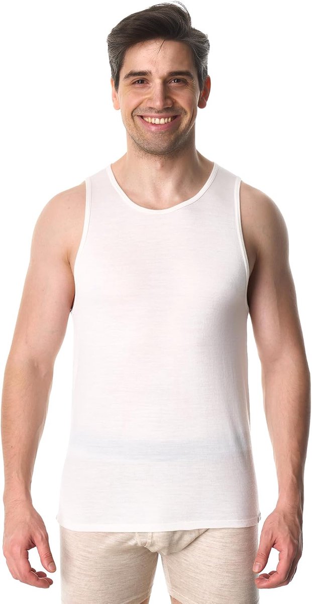 Tank Top Heren - Actieve Merino Wol Ondershirt Vochtafvoerend Ademend Anti-Geur Lichtgewicht Base Layer