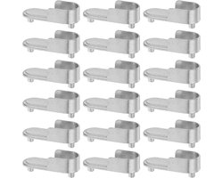 10 Paar Metalen Kledingstanghouders Compacte Eenvoudig Te Installeren Wandbeugels voor Garderobestangen Stijlvolle Krasbeschermende Closet Rod Brackets voor Kledingkasten Smalle