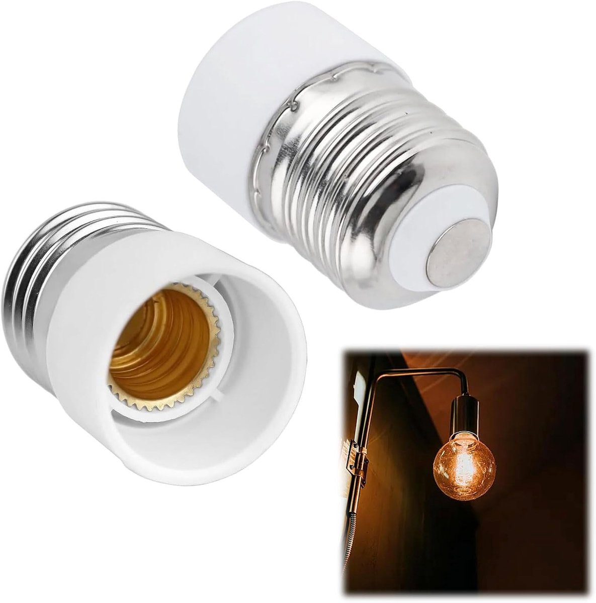 Naar E14 adapter,E14 naar E27 Socket Converter,2 Stuks
