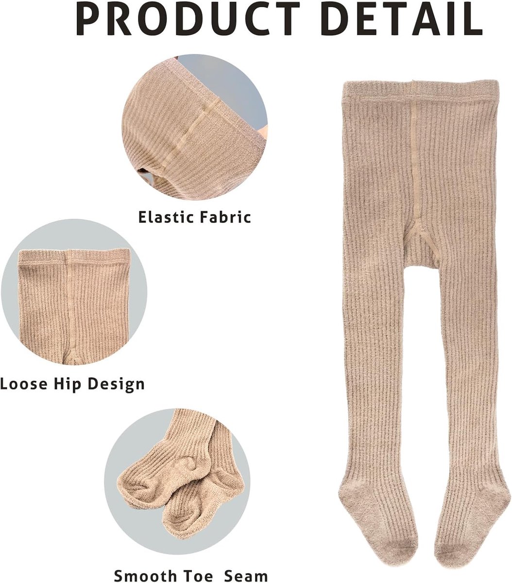 Maillot, Dikke Thermische Baby Legging, Elastische en Zachte Maillot voor Meisjes van 6 Maanden tot 3 Jaar
