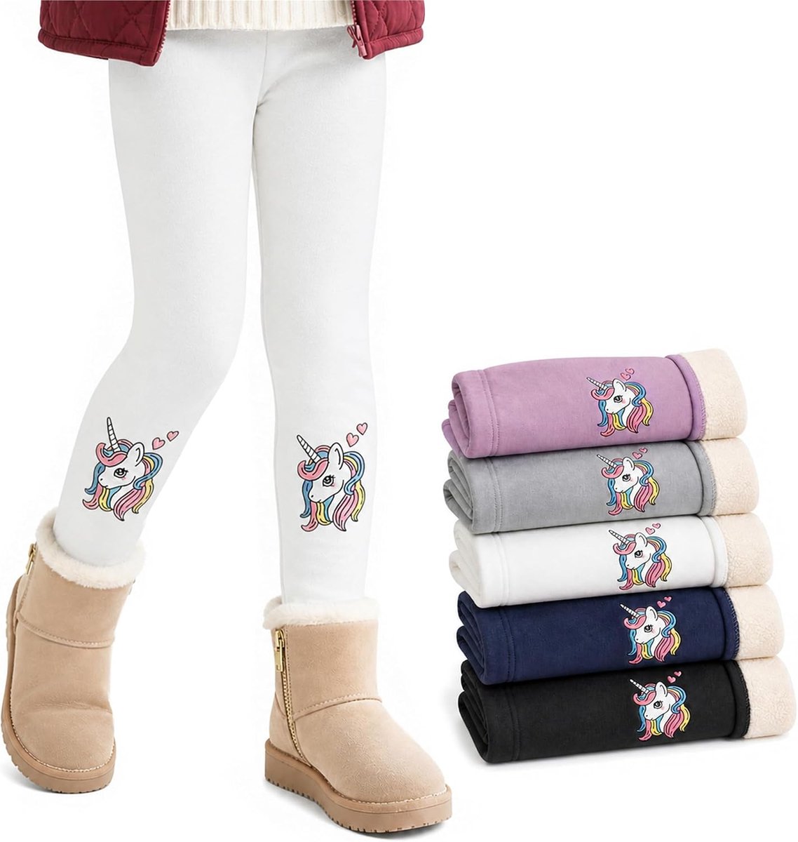 Thermobroek voor Meisjes met Fleece Voering, maat 92-140