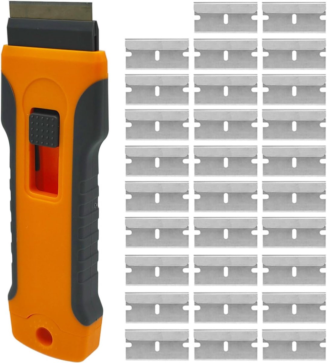 Dailygoods - Professionele Glasschraper met 30 Reservemesjes voor Multifunctioneel Gebruik