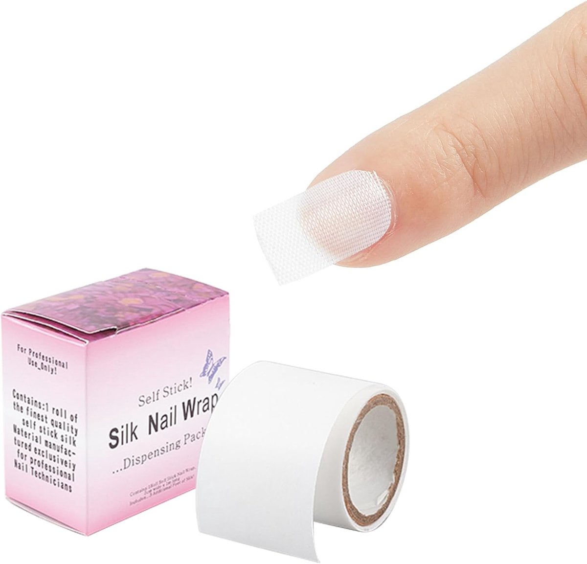 Dailygoods- Nagelverlengingen Zelfklevend - Glasvezelzijde - Nagelreparatie - Plakband - 3 cm x 1 m - Duurzaam Herstel - Nagelfolie