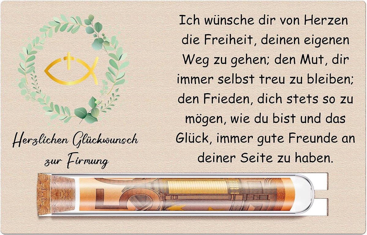 Dailygoods- Geldcadeau voor communie - Cadeauset voor vormsel - Geldgeschenk voor kinderen - Tafeldecoratie - Gastenboek - Houten/kunststof uitvoering