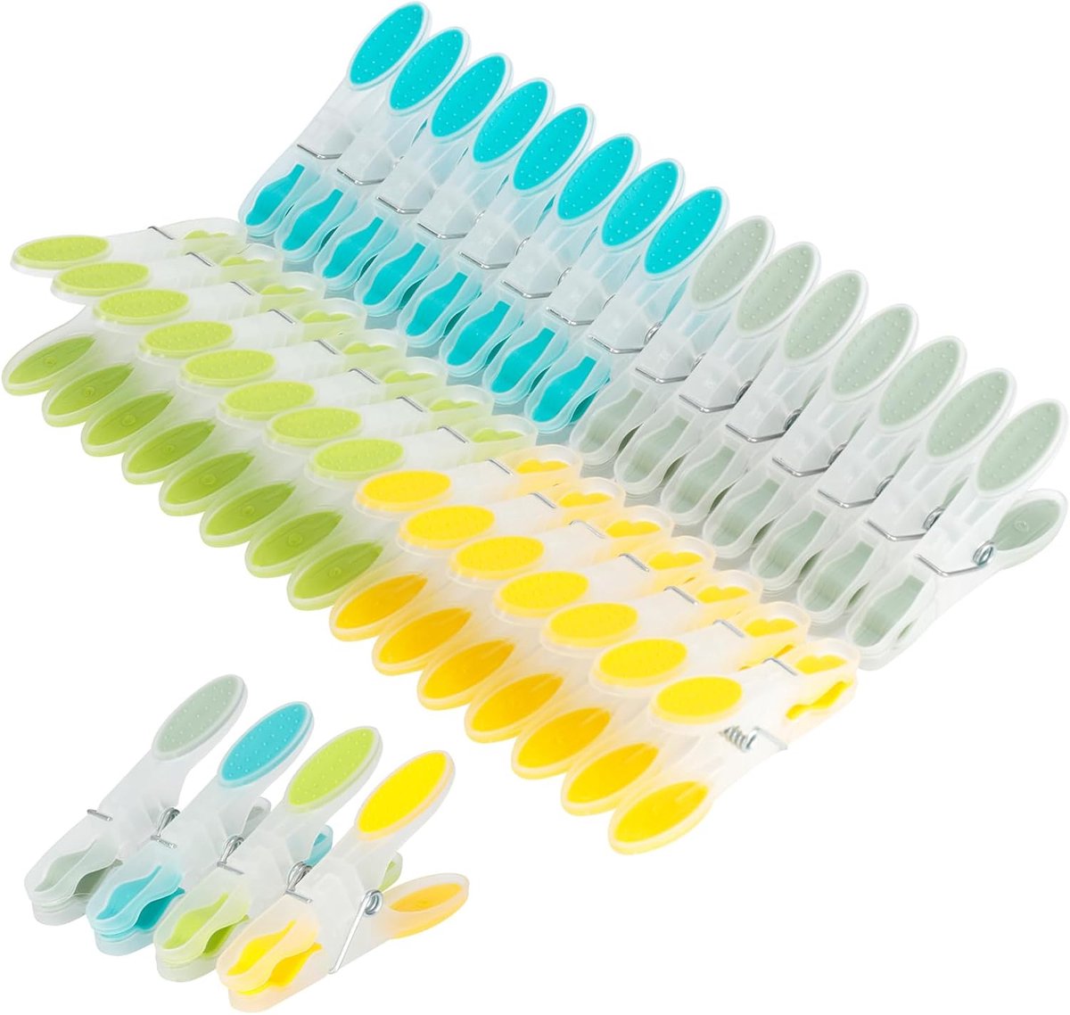 Wasknijpers, 30 stuks wasknijpers, handdoekklemmen, sokkenklemmen met soft-grip bereik voor buiten, waslijn, fotoklemmen, levensmiddelverpakkingen