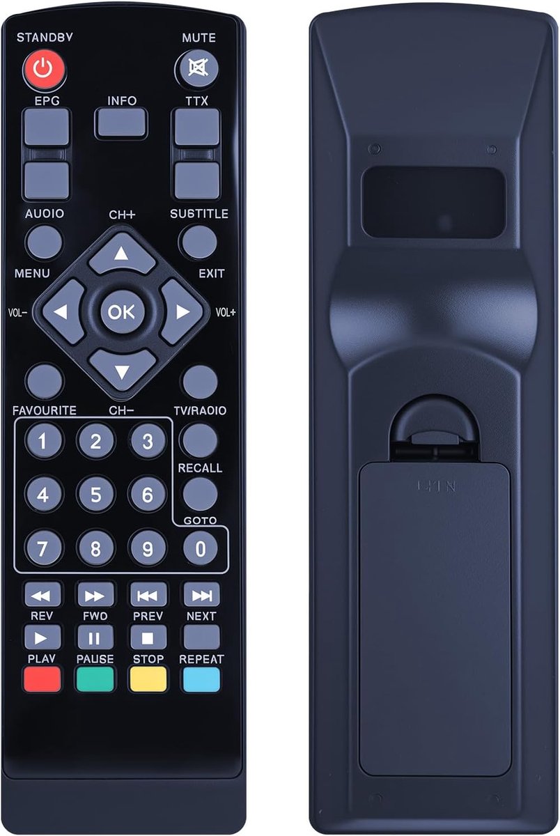 Vervangende afstandsbediening, compatibel met TechniSat HD-S 261 DVB-S2 S210 / HD-S222 / HD-S221 25348100000100 compacte digitale HD satellietontvanger