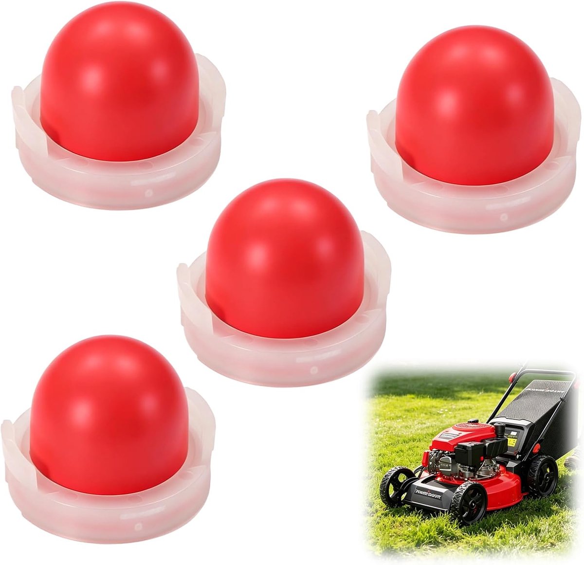Carburateur Primer Ball, Brandstof Primer Bal, Primerpomp voor Bosmaaier, Grasmaaier en Kettingzaag Carburator, 4 stuks