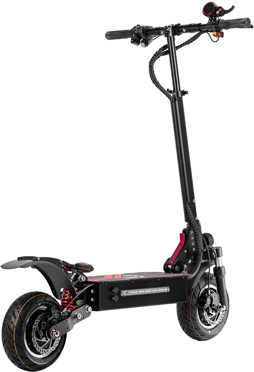 BOYUEDA Q7 Pro elektrische scooter, 2*1600W motor, 52V 19AH accu, 10-inch band, bereik 70 km, dubbele hydraulische schijfremmen, hydraulische voorvork schokdemper en achter veerschokdemper, APP-bediening – foto 8