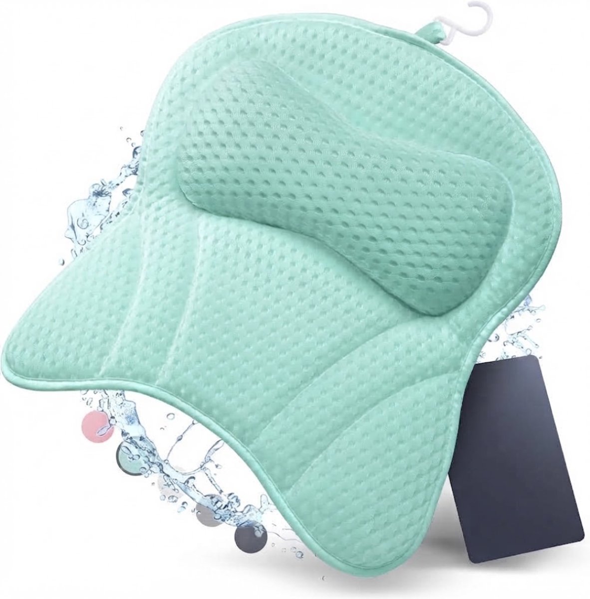 SP® Badkussen - Badkussens Voor in Bad - Nekkussen Bad - Munt - 41cm × 41cm × 8cm