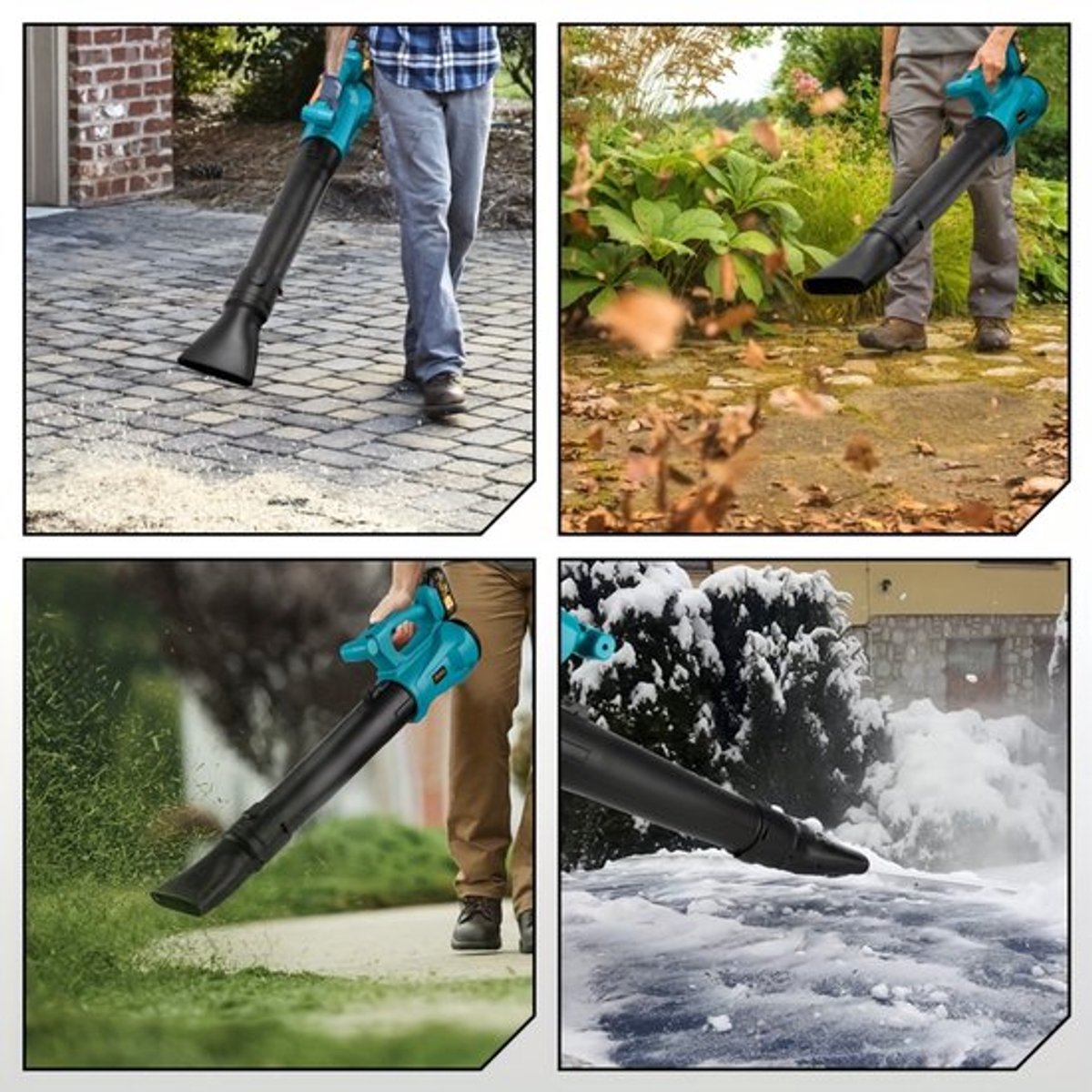 Bladblazer Draadloos - 2x 21V Batterij - 500-799W Vermogen - Lichtgewicht - Voor Tuin En Gazon