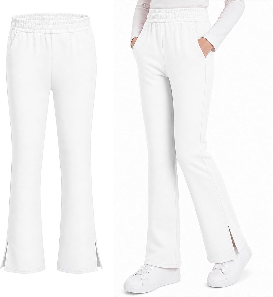 Leggings Meisjes Katoen Bootcut, 7-16 Jaar
