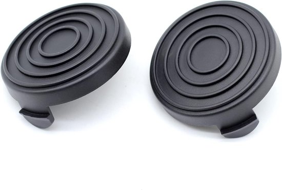 Set van 2 spoeldeksels compatibel met Gardenline GLR GLT, Einhell GC-ET 4530, zwart — afbeelding 3