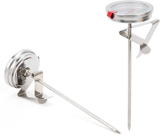 Roestvrijstalen frituurthermometer met 5 cm 50℃ tot 300℃ meetklok Oliepan Temperatuurmeetinstrumenten voor Fring Beef Lamsvlees Koken (15cm) — afbeelding 5